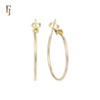 🔥 Minimalist Gold Plated Streamlined Hoop Earrings with Secure French Lock Closure – FJ Jewelry
