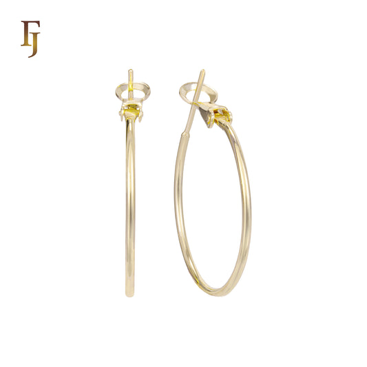 🔥 Minimalist Gold Plated Streamlined Hoop Earrings with Secure French Lock Closure – FJ Jewelry