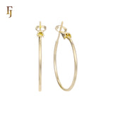 🔥 Minimalist Gold Plated Streamlined Hoop Earrings with Secure French Lock Closure – FJ Jewelry