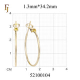 🔥 Minimalist Gold Plated Streamlined Hoop Earrings with Secure French Lock Closure – FJ Jewelry
