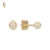 Minimalist Gold Plated Ball Stud Earrings for Daily Wear and Layered Ear Piercing Styles