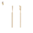 Gold Plated Long Bar Russian Lock Earrings in Minimalist Design for Elegant Daily Wear
