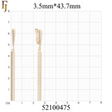 Gold Plated Long Bar Russian Lock Earrings in Minimalist Design for Elegant Daily Wear
