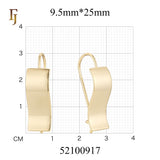 Minimalist Wave Shape Wire Hook Earrings in Polished Gold – Elegant Modern Dangle Jewelry