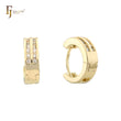 Huggie 18K Gold Cluster Earrings