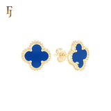 🔥 Lucky black clover Rose Gold stud earrings