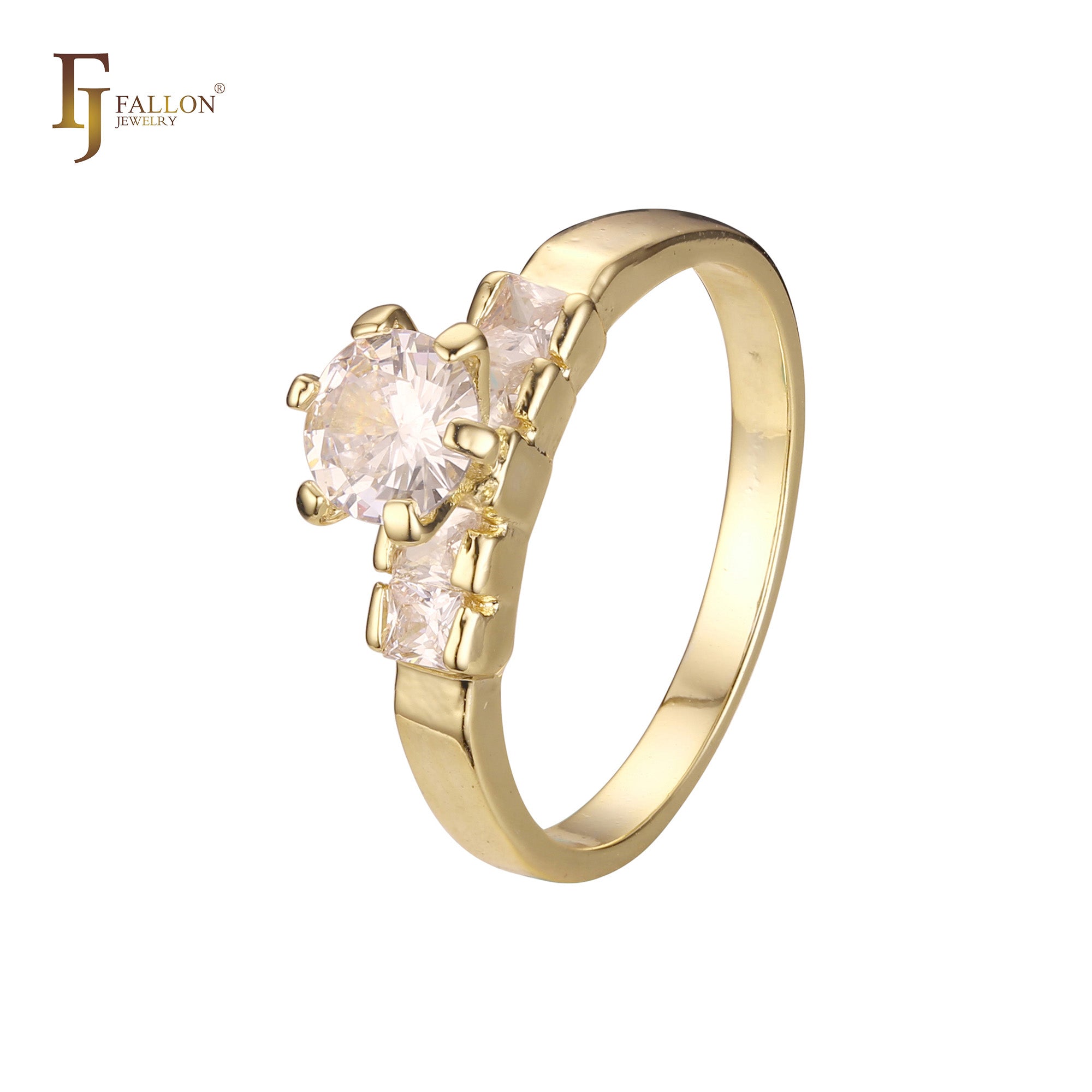 Anéis empilháveis em ouro 18K, ouro branco, cores banhadas a ouro 14K