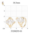 Elegant Leaf Prong Marquise CZ Statement Ring in Gold Finish | FJ Fallon Jewelry