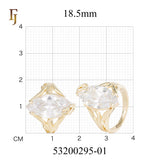 Elegant Leaf Prong Marquise CZ Statement Ring in Gold Finish | FJ Fallon Jewelry