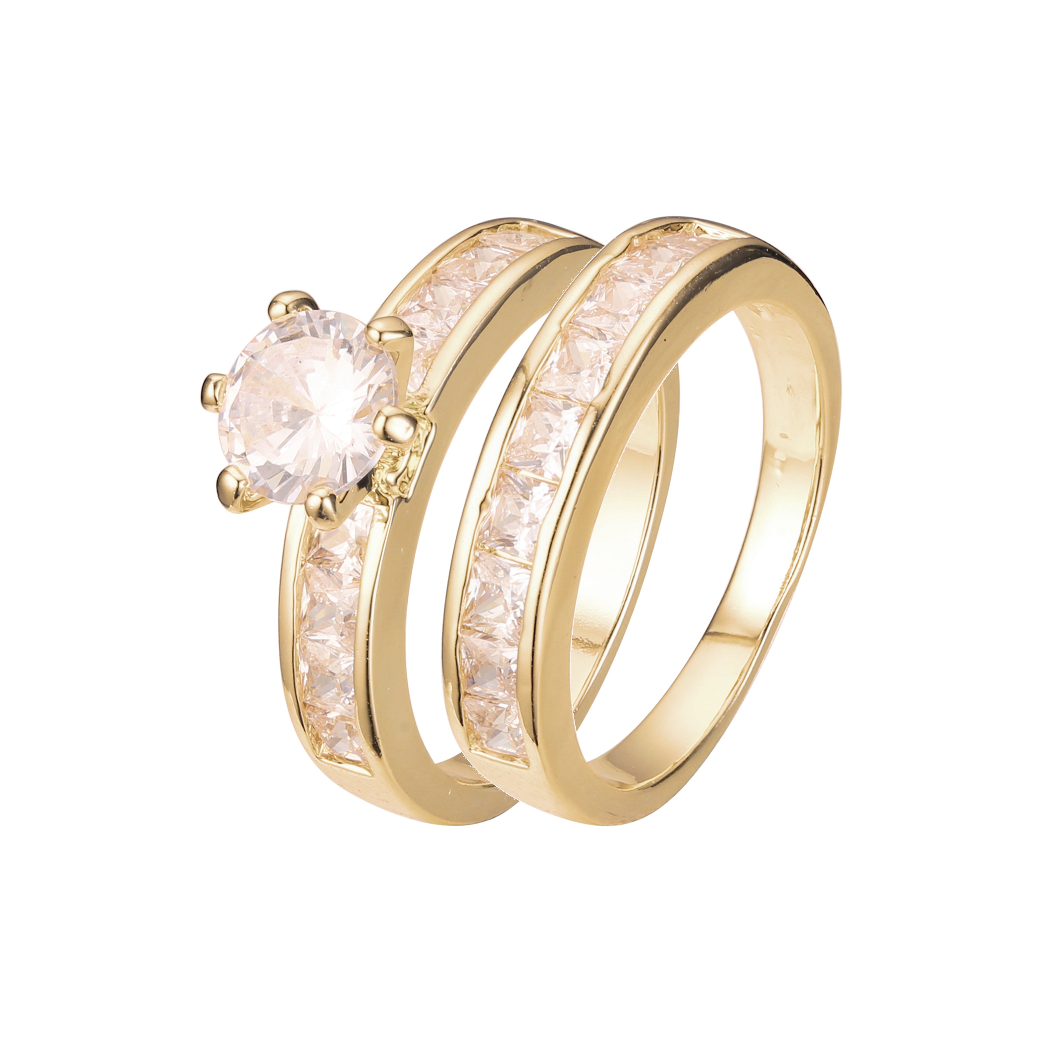Stapelbare Ringe aus 18-kar?tigem Gold, Wei?gold und 14-kar?tiger Vergoldung