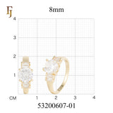 Luxury Round Cut CZ Engagement Ring with Baguette Accents | FJ Fallon Jewelry