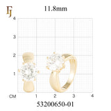Luxury Round Cut CZ Engagement Ring with Baguette Accents | FJ Fallon Jewelry