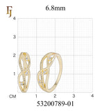 Gold Plated Elegant Wave Design Ring with Sparkling Zircon Accents – FJ Jewelry