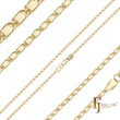 Cadenas planas delgadas de eslabones pulidos de caracol chapadas en Oro 14K, oro rosa