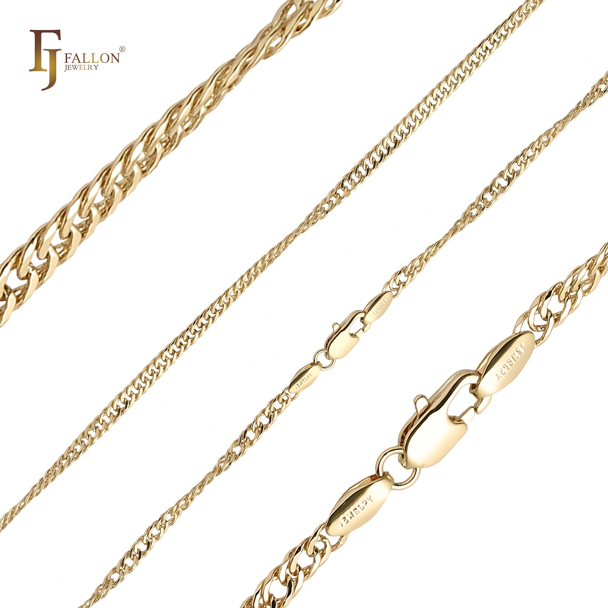 Double cuban link 14K Gold, 18K Gold, White Gold chains