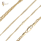 Double cuban link 14K Gold, 18K Gold, White Gold chains