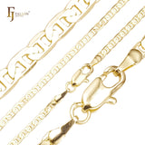 Classic Mariner rod link Chains plated in 14K Gold, two tone
