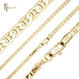 Classic Mariner rod link Chains plated in 14K Gold, two tone