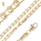 Cable Snail link chains 14K Gold, White Gold-Plated Chain Necklace 4mm-8mm – Classic Oval Link Chain for Men & Women | FJ Jewelry