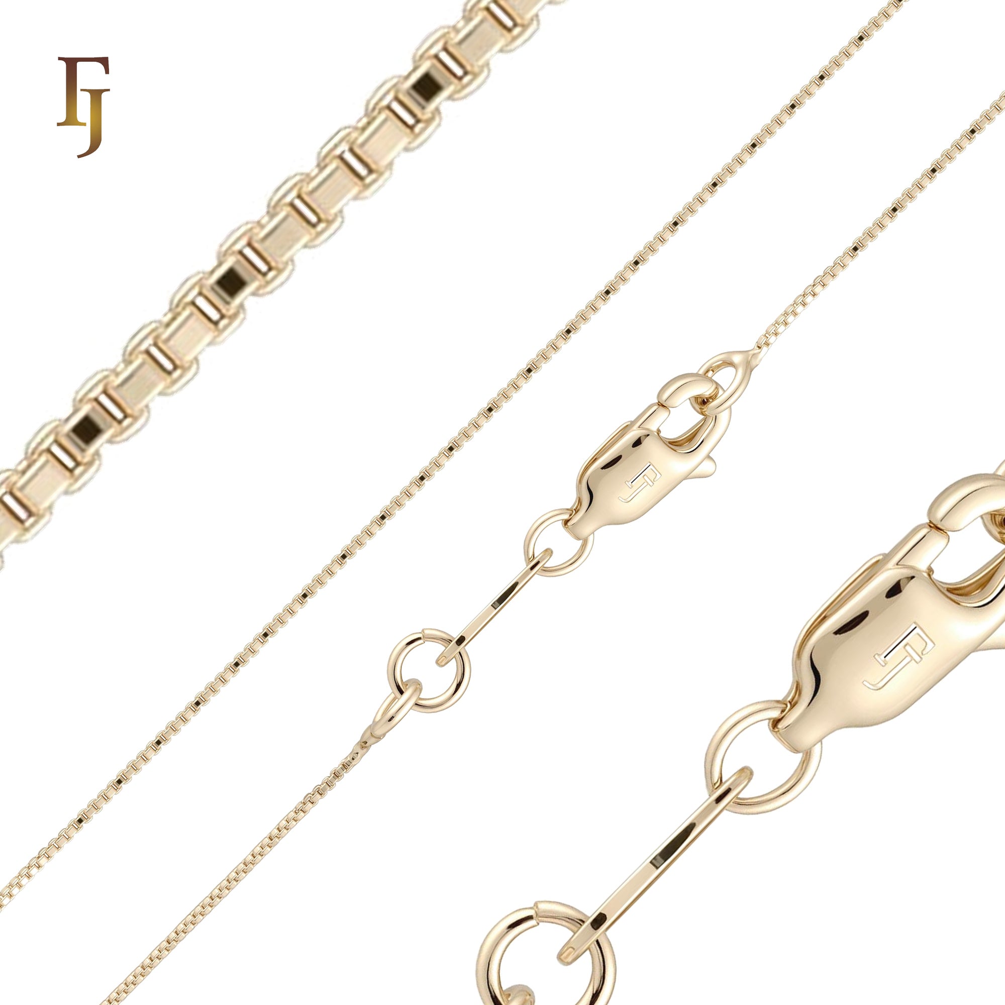 Ultra thin 0.6mm 14K Gold, Rose Gold Box Chain