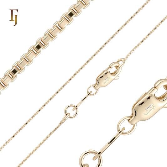 Ultra thin 0.6mm 14K Gold, Rose Gold Box Chain