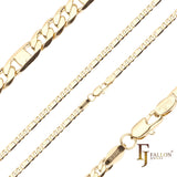 Figaro & Mirror 混合链 14K 金、白金链条