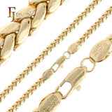 Snake Boston link chains plated in 14K, Rose Gold