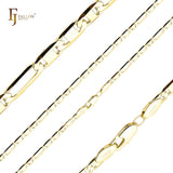 Figaro 风格混合 Mariner Figarucci 链，镀 14K 金