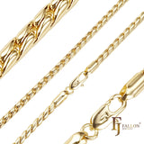 {カスタマイズ} 14K ゴールドメッキのスネーク チェーン