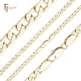 Curb link 散落锤打链条，镀 14K 金或玫瑰金