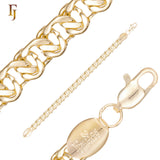 Cable Snail link chains 14K Gold, White Gold-Plated Chain Necklace 4mm-8mm – Classic Oval Link Chain for Men & Women | FJ Jewelry