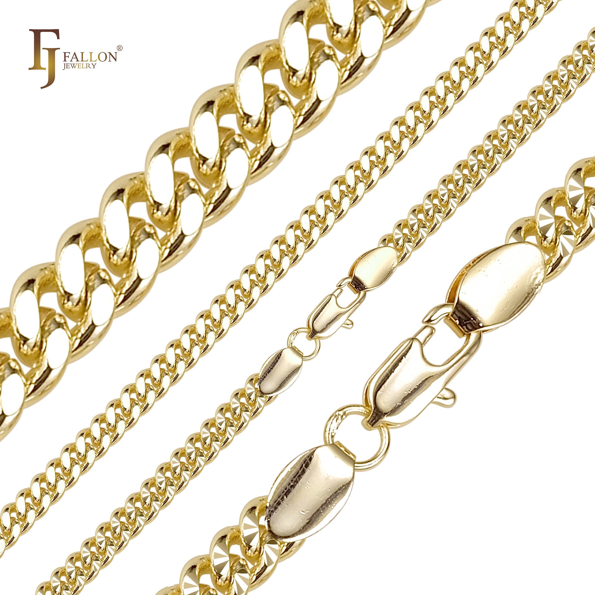 🔥 Classic Miami Style star hammered Cuban link chains plated in Rose Gold