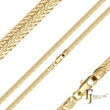 Correntes com elos Foxtail folheadas a ouro 14K, ouro rosa, dois tons