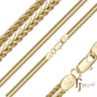 🔥 Classic Glossy 14K Gold, Rose Gold two tone, three tone Foxtail link chains