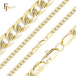 Curb link slashes hammered chains plated in 14K Gold