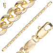 Men's Gold Plated Cuban Curb Chain Necklace with Lobster Clasp – Thick and Durable Design