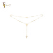 Italian Virgin of Guadalupe Catholic Rosary Necklace (Filigree Lantern Beads) plated in 14K Gold two tone