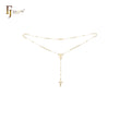 Italian Virgin of Guadalupe Catholic Rosary Necklace (Filigree Lantern Beads) plated in 14K Gold two tone