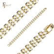 Panther link bracelets plated in Rose Gold, 14K Gold two tone colors