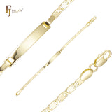 Mariner link engraveable 14K Gold, two tone Men's ID bracelets