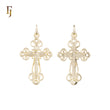 🔥 Orthodox Crucifix Pendant with Jesus Icon – Gold-Plated Religious Cross for Men and Women | FJ Fallon Jewelry