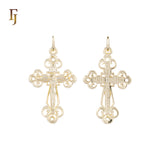 🔥 Orthodox Crucifix Pendant with Jesus Icon – Gold-Plated Religious Cross for Men and Women | FJ Fallon Jewelry
