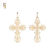 🔥 Orthodox Crucifix Cross Pendant with Jesus Icon – Traditional Russian Gold-Plated Religious Jewelry