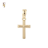 Pure Latin Style Rose Gold Catholic Cross Pendant