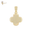 Elegant minimalism plain clover 14K Gold Pendant