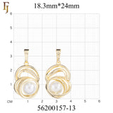Elegant Pearl Pendant Necklace with Gold Plated Spiral Design and CZ Accents – Classic Women’s Jewelry