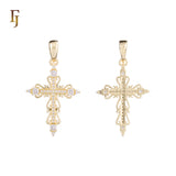Orthodox Cross Pendant Collection – Religious Gold-Plated Charms with CZ Stones for Faith & Gifts