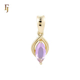 Solitare Marquise rosa lila Roségold Anhänger
