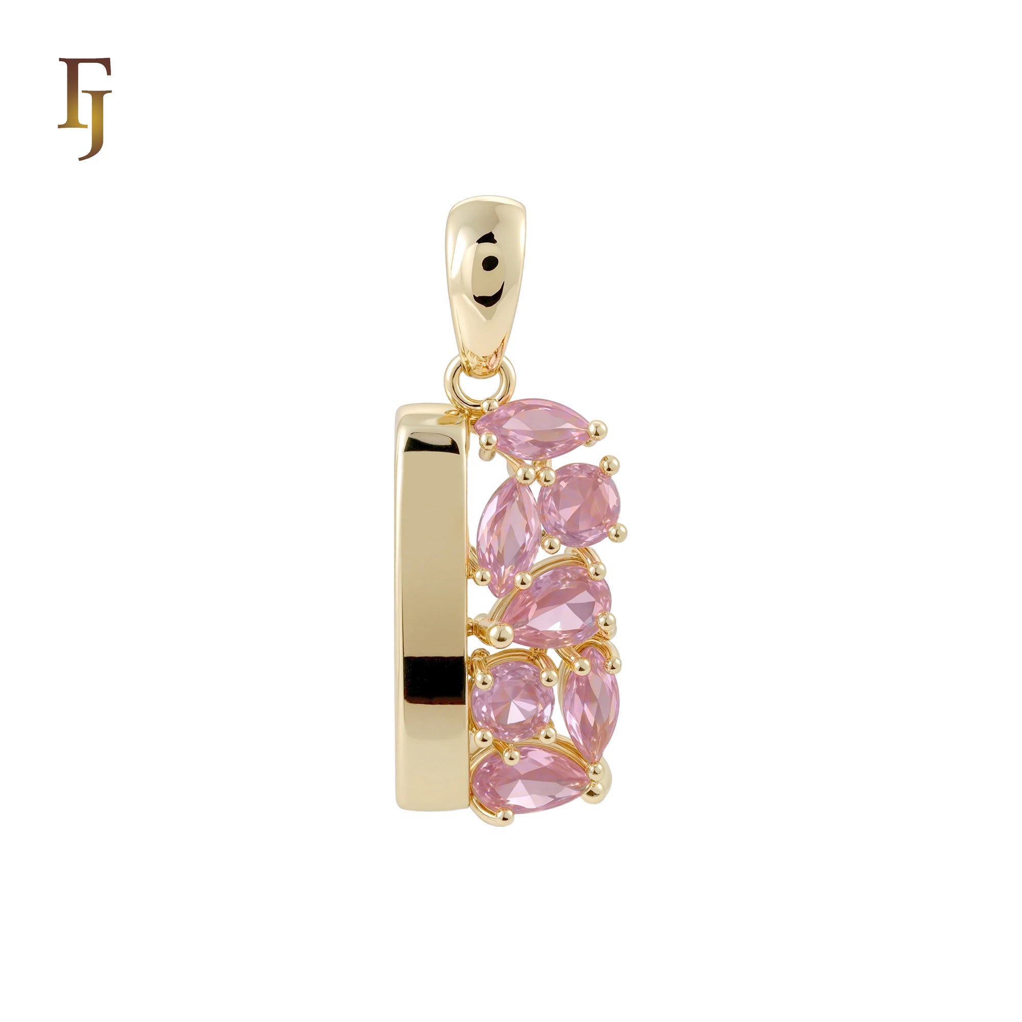 Luxuriöser Cluster Pinky CZs Rose Gold Fashion Anhänger