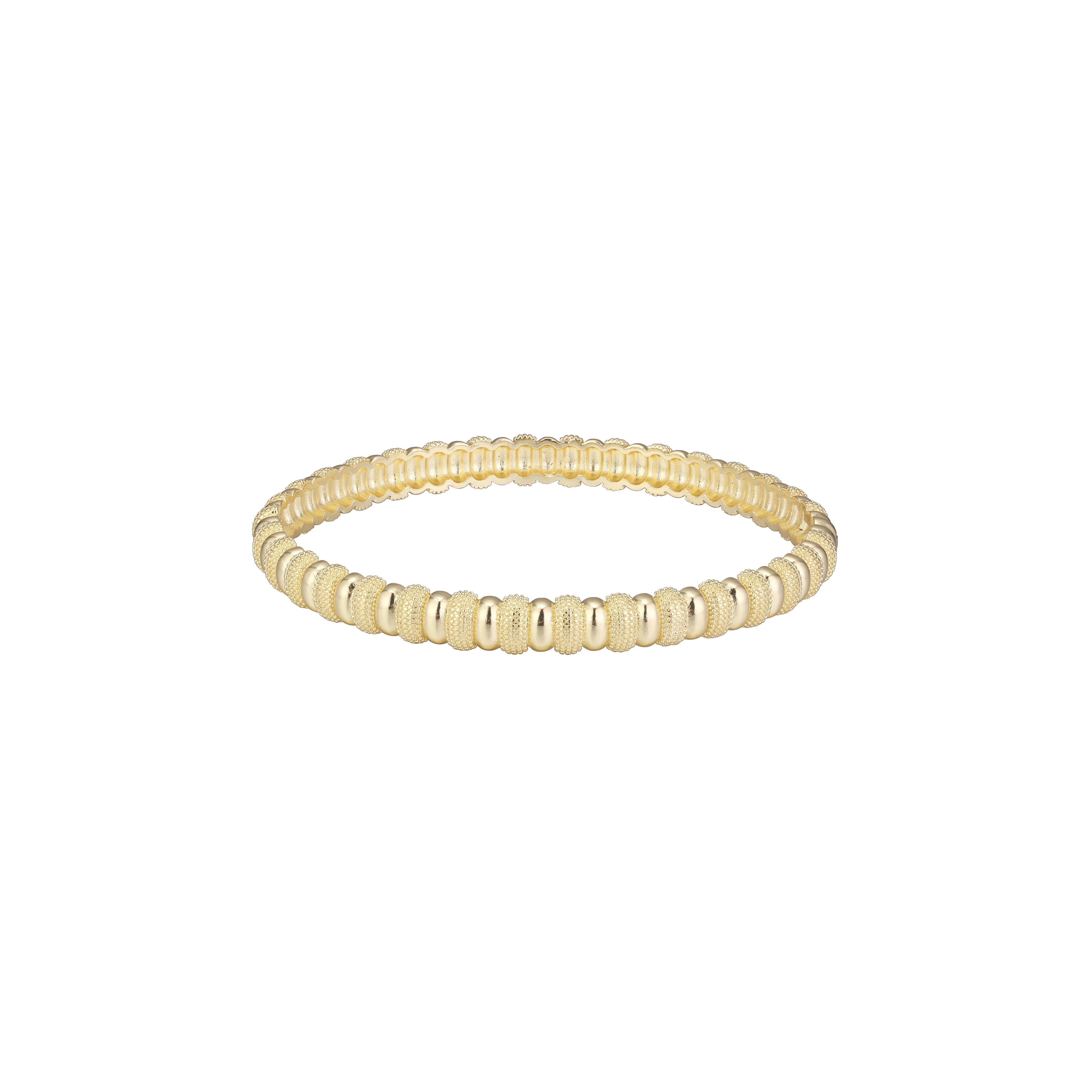 Stapelbare Armbänder aus 14-karätigem Gold und Roségold